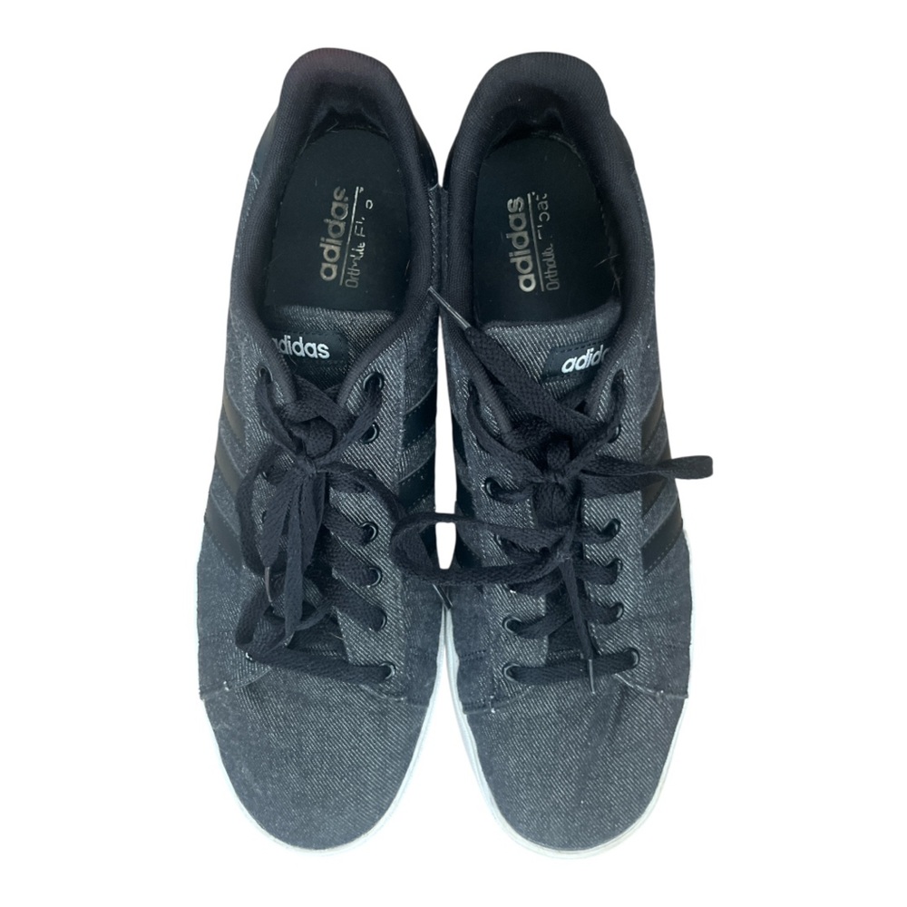 Mens Adidas Ortholite Float Canvas Shoe Sneaker Size 13 Black & White